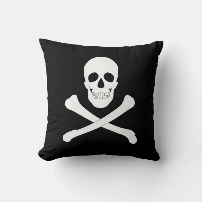 Cojín Decorativo Bandera del pirata (Jolly Roger) (Anverso)