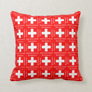 Cojín Decorativo Bandera del suizo de Suiza patriótico