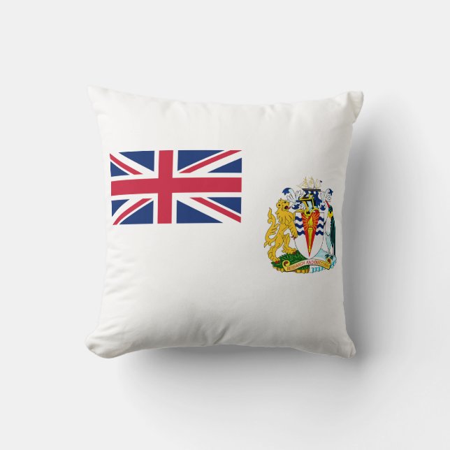 Cojín Decorativo Bandera del Territorio Antártico Británico (Anverso)