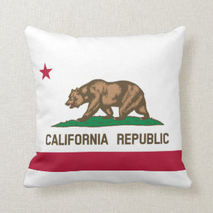Cojín Decorativo Bandera del tiro de California