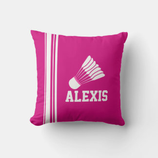 Cojín Decorativo Bandera deportiva banda blanca de color rosa almoh
