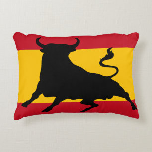 Cojín Decorativo Bandera española con toro