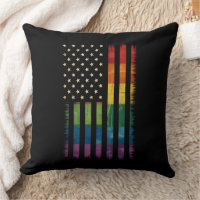 Bandera estadounidense de arcoíris Orgullo Gay Les