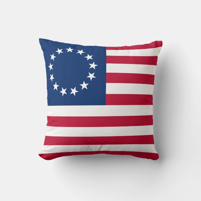 Cojín Decorativo Bandera estadounidense de Betsy Ross (Anverso)