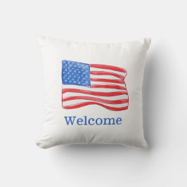 Cojín Decorativo Bandera estadounidense patriótica personalizada