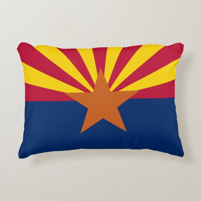 Cojín Decorativo Bandera Estatal de Arizona (Anverso)