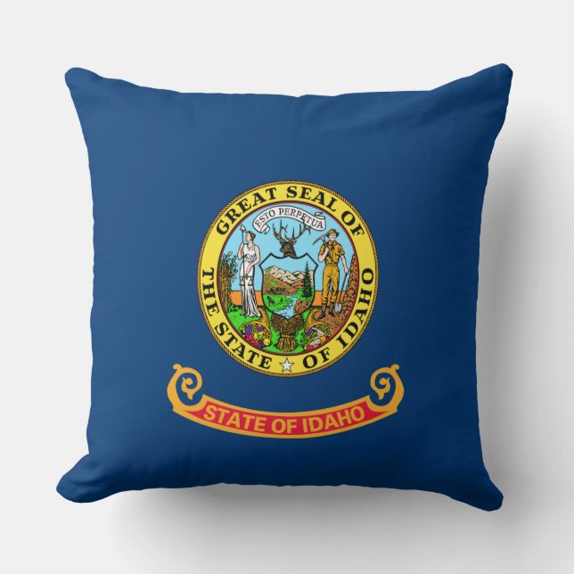 Cojín Decorativo Bandera estatal de Idaho (Anverso)