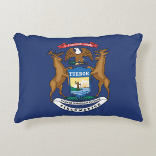 Cojín Decorativo Bandera estatal de Michigan, Estados Unidos