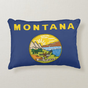 Cojín Decorativo Bandera estatal de Montana, Estados Unidos