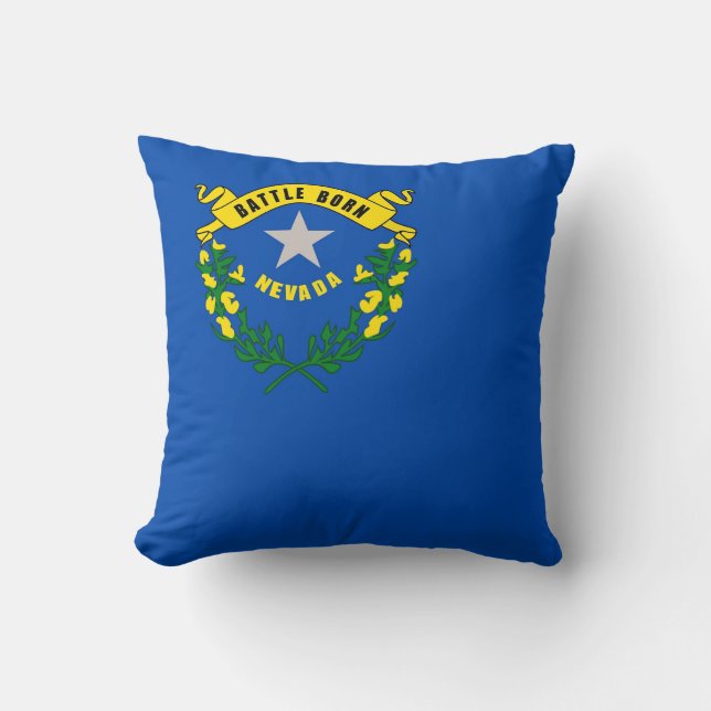 Cojín Decorativo Bandera Estatal de Nevada MoJo Pillow (Anverso)