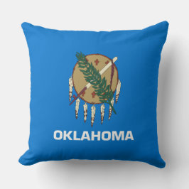 Cojín Decorativo Bandera estatal de Oklahoma