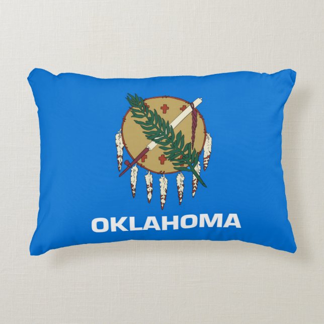 Cojín Decorativo Bandera estatal de Oklahoma, Estados Unidos (Anverso)