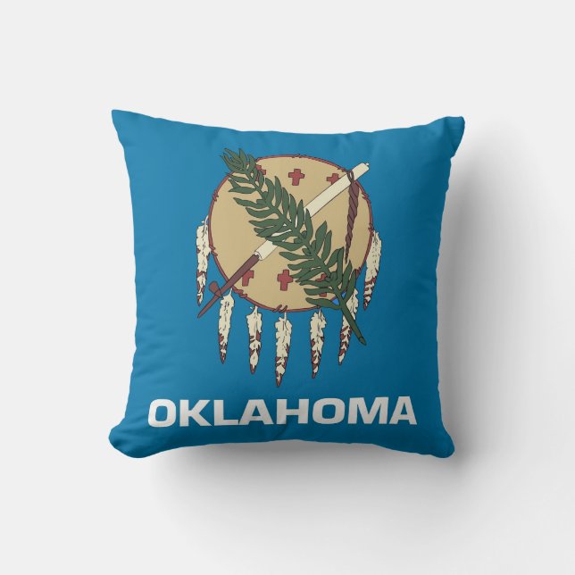 Cojín Decorativo Bandera estatal de Oklahoma MoJo Pillow estadounid (Anverso)