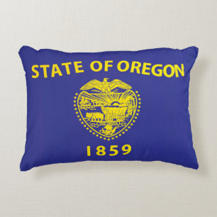 Cojín Decorativo Bandera estatal de Oregón, Estados Unidos
