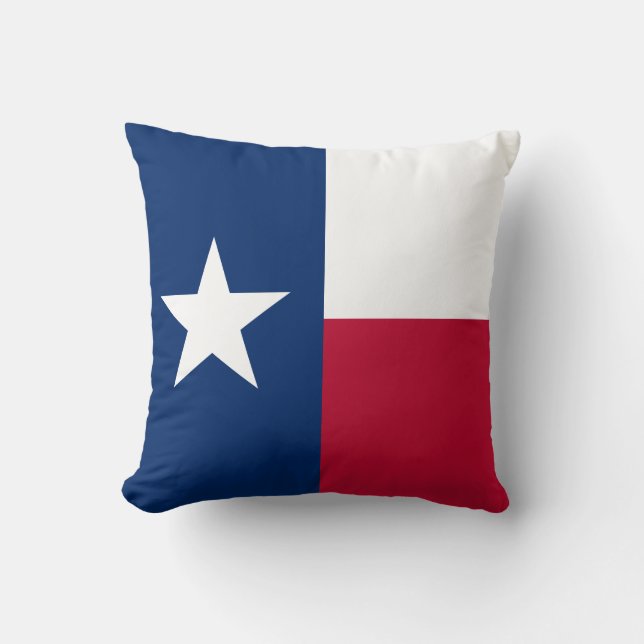 Cojín Decorativo Bandera Estatal de Texas (Anverso)