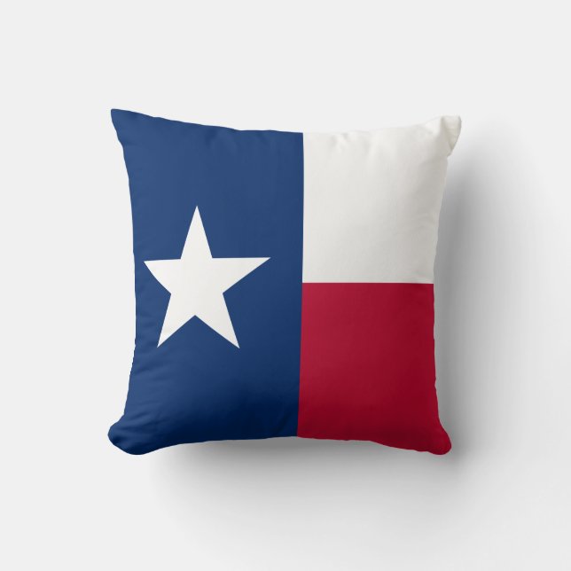 Cojín Decorativo Bandera Estatal de Texas (Texas) (Anverso)