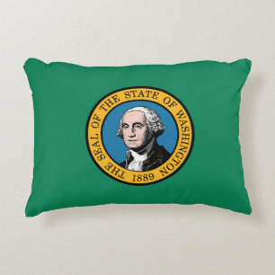 Cojín Decorativo Bandera estatal de Washington, Estados Unidos