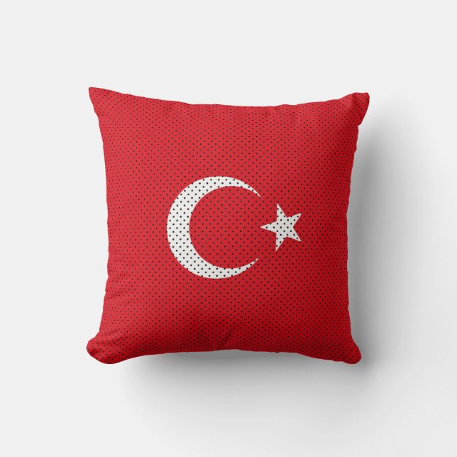Cojín Decorativo Bandera estilizada de Turquía (Anverso)