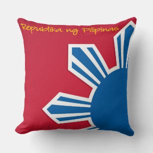 Cojín Decorativo Bandera filipina patriótica Sun Pinoy
