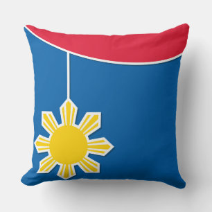 Cojín Decorativo Bandera filipina patriótica Sun Pinoy
