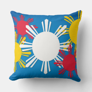 Cojín Decorativo Bandera filipina patriótica Sun Pinoy