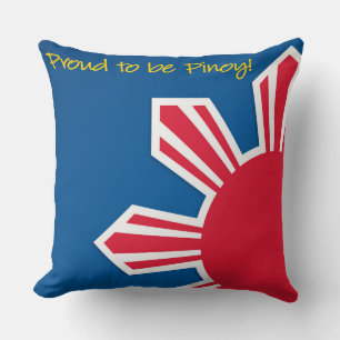 Cojín Decorativo Bandera filipina patriótica Sun Pinoy