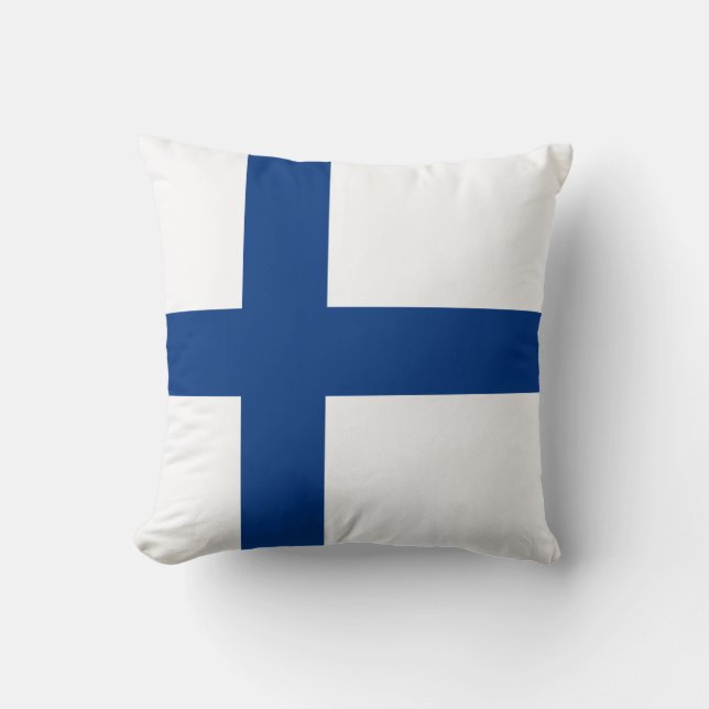 Cojín Decorativo Bandera finlandesa (Finlandia) (Anverso)