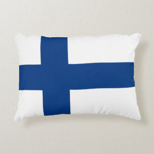 Cojín Decorativo Bandera finlandesa patriótica
