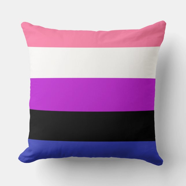 Cojín Decorativo Bandera Genderfluid (Anverso)