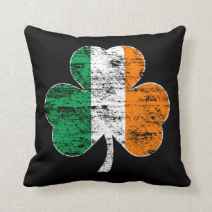 Cojín Decorativo Bandera irlandesa angustiada Sombrero de sofá