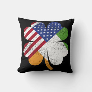 Cojín Decorativo Bandera irlandesa norteamericana