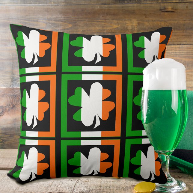 Cojín Decorativo Bandera irlandesa Shamrock (Subido por el creador)