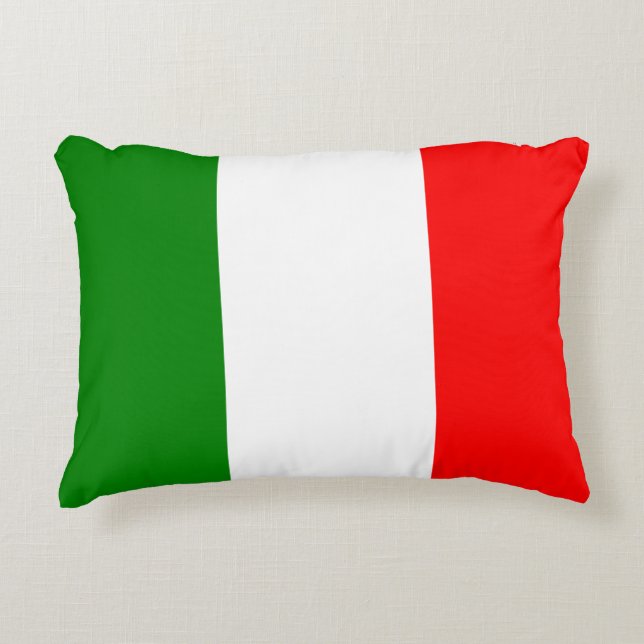 Cojín Decorativo Bandera italiana de Italia Bandiera d'Italia Trico (Anverso)