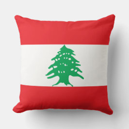 Cojín Decorativo Bandera Libanesa (Bandera del Líbano)