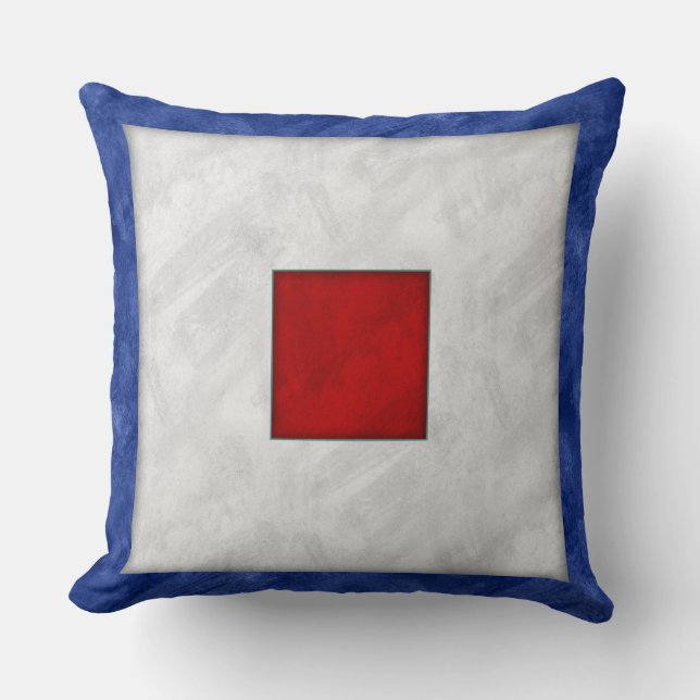 Cojín Decorativo Bandera marítima de la señal náutica de W Whiskey  (Anverso)