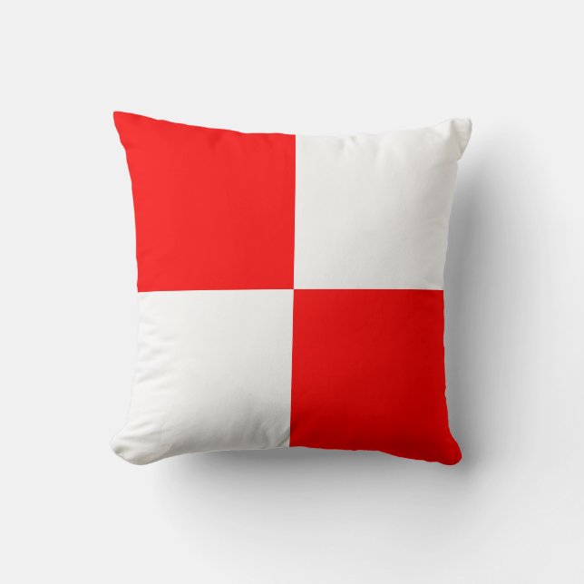 Cojín Decorativo Bandera marítima U — Uniforme (Anverso)
