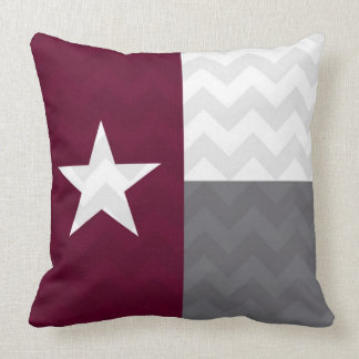 Cojín Decorativo Bandera marrón Chevron de Tejas