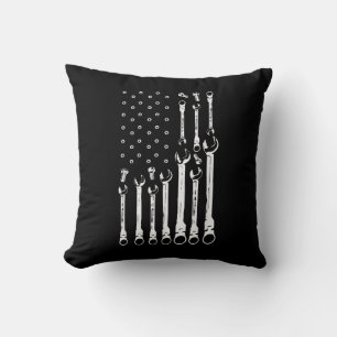 Cojín Decorativo Bandera Mecánica Mecánica Americana Bandera Patrió