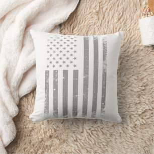 Cojín Decorativo Bandera moderna estilizada negra de los Estados Un