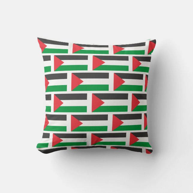 Cojín Decorativo Bandera palestina Free Palestine personalizada (Anverso)