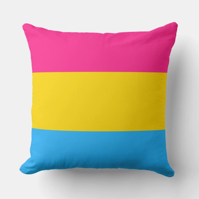 Cojín Decorativo Bandera Pansexual (Anverso)