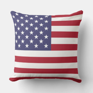 Cojín Decorativo Bandera Patriótica Americana 4 de julio