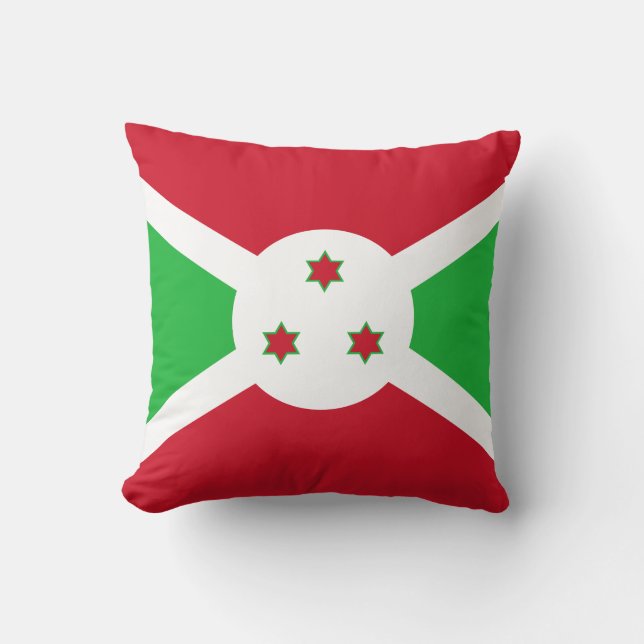 Cojín Decorativo Bandera patriótica burundesa (Anverso)