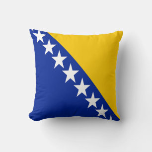 Cojín Decorativo Bandera Patriótica de Bosnia Herzegovina