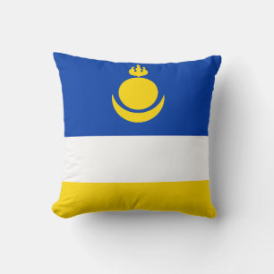 Cojín Decorativo Bandera Patriótica de Buriatia