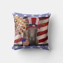 COJÍN DECORATIVO BANDERA PATRIÓTICA DE LOS E.E.U.U. QUE AGITA LA