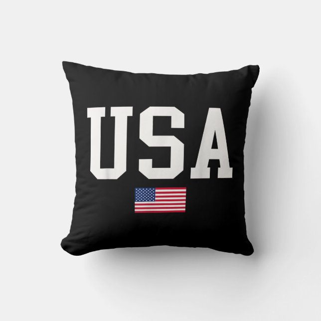 Cojín Decorativo Bandera Patriótica Estadounidense Para Hombres Niñ (Anverso)