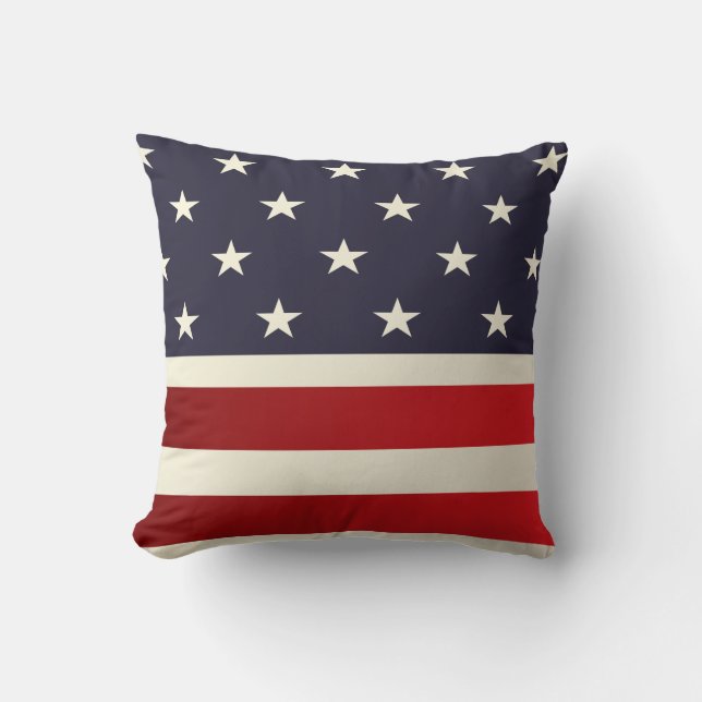 Cojín Decorativo Bandera pixDezines de estilo americano (Anverso)