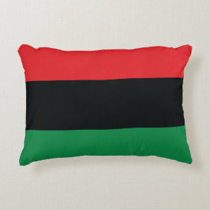 Cojín Decorativo Bandera roja, negra y verde