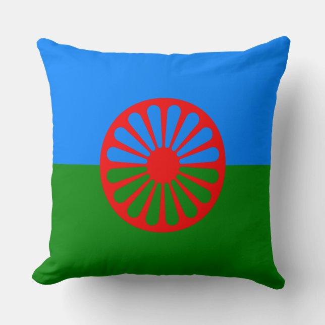 Cojín Decorativo Bandera romaní (Anverso)